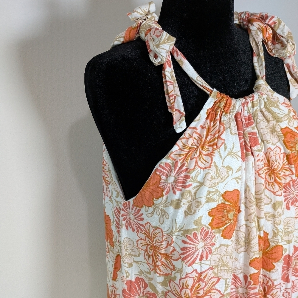 Minkpink Women's Tabitha Dress in Rayon-voile Halterneck Orange Sz XL Like New! - Picture 6 of 11